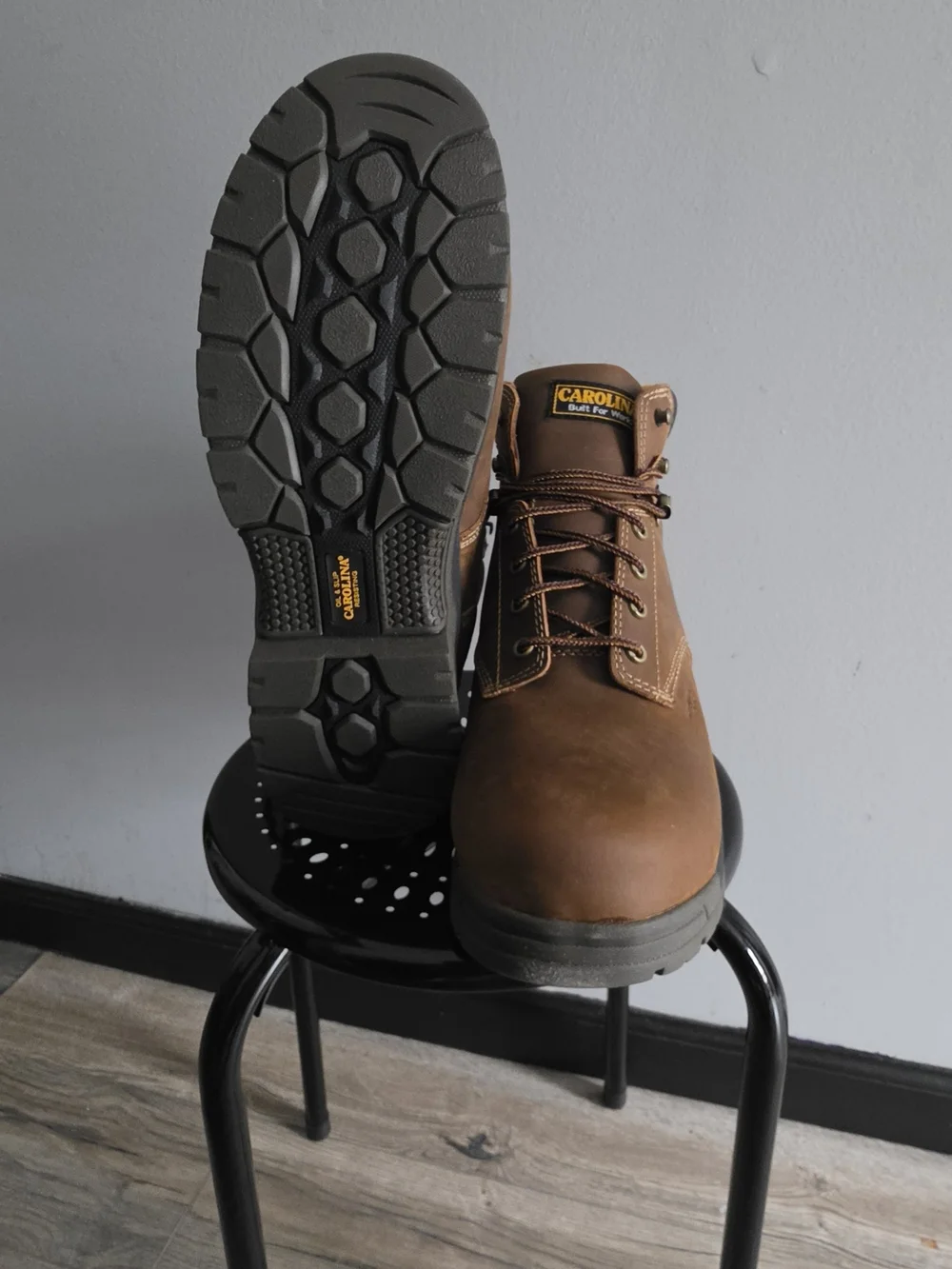 Carolina Men's Brown Work Boots - Rugged Lace-Up Safety Boot